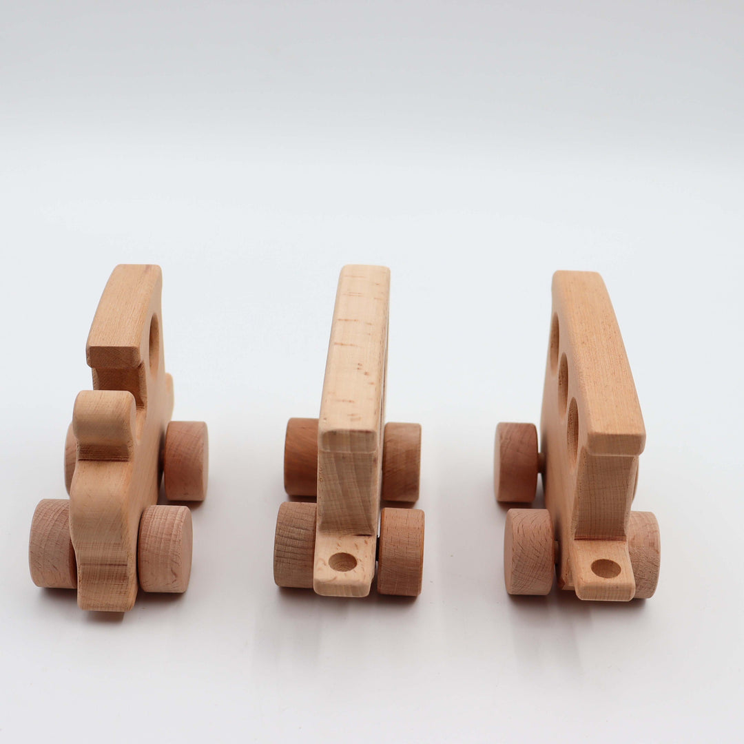 Natural Wood Train Set|Montessori-Inspired Train Set|Adventurous Wooden Train Set|Nursery Decor|Train Enthusiast Gift|Eco-Friendly Kids Toy