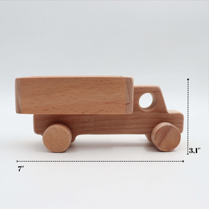 Wooden Truck Toy|Rustic Wood Truck Toy|Montessori Inspired Toy|Farmhouse Natural Wooden Toy|Sustainable Play|Safe for Little Hand