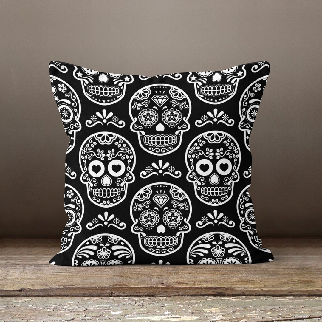 Halloween Pillow Case|Scary Skull Cushion Case|Fall Trend Cat Pillowcase|Autumn Cushion Case|Pumpkin Throw Pillowtop|Trick or Treat Decor