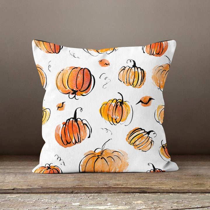 Halloween Pillow Case|Scary Skull Cushion Case|Fall Trend Cat Pillowcase|Autumn Cushion Case|Pumpkin Throw Pillowtop|Trick or Treat Decor