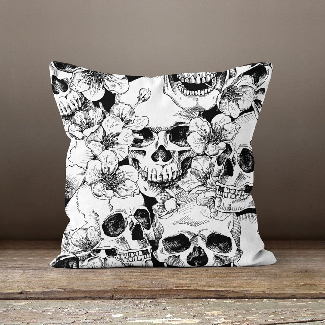 Halloween Pillow Case|Scary Skull Cushion Case|Fall Trend Cat Pillowcase|Autumn Cushion Case|Pumpkin Throw Pillowtop|Trick or Treat Decor