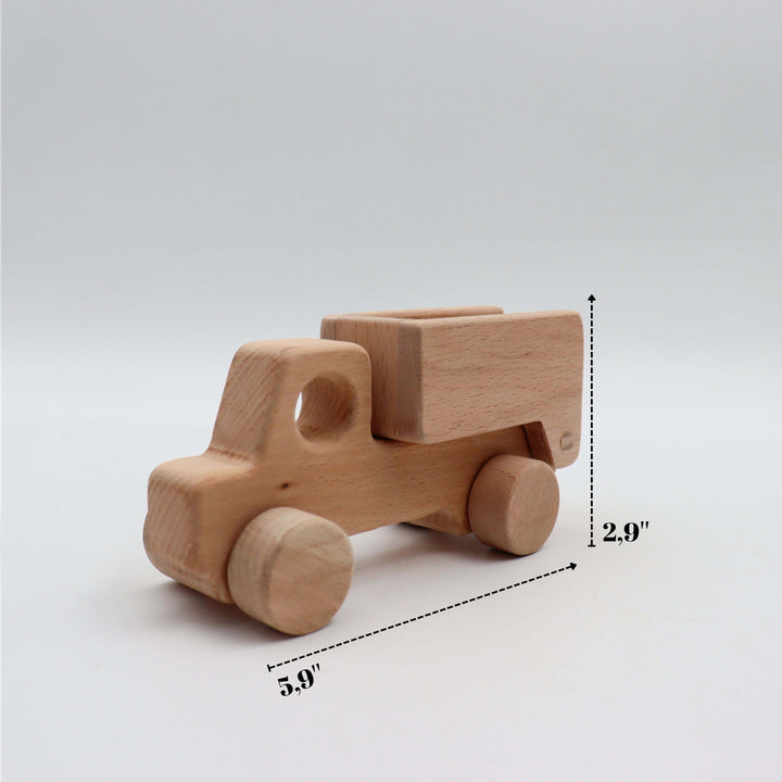 Wooden Tipper Truck Toy|Natural Wood Toy Dump Truck|Educational Building Toy|Farm-Themed Tipper Lorry|Imaginative Play|Delivery Vehicle