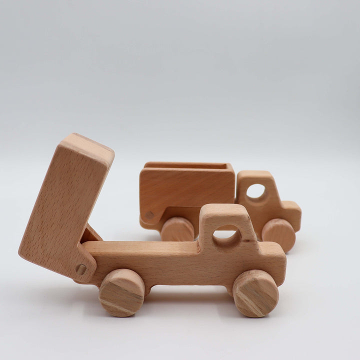 Wooden Tipper Truck Toy|Natural Wood Toy Dump Truck|Educational Building Toy|Farm-Themed Tipper Lorry|Imaginative Play|Delivery Vehicle