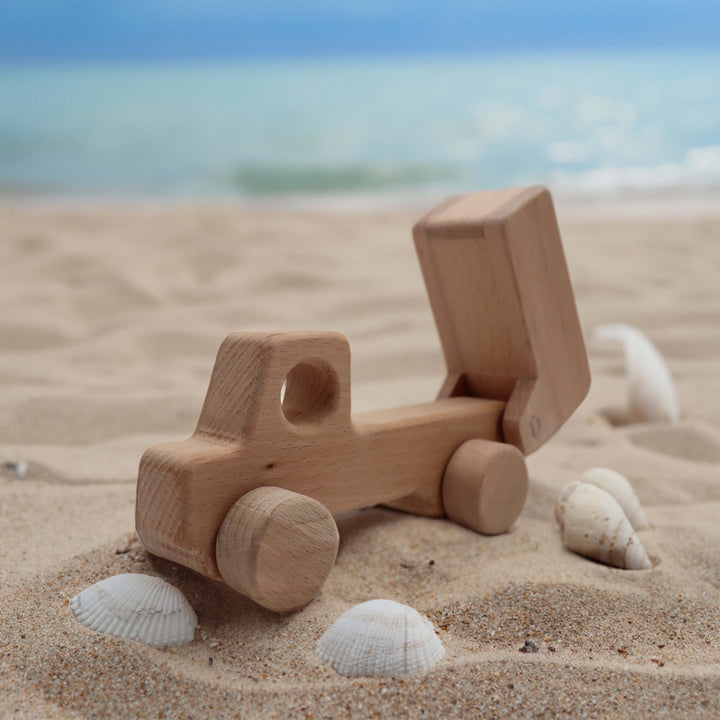 Wooden Tipper Truck Toy|Natural Wood Toy Dump Truck|Educational Building Toy|Farm-Themed Tipper Lorry|Imaginative Play|Delivery Vehicle