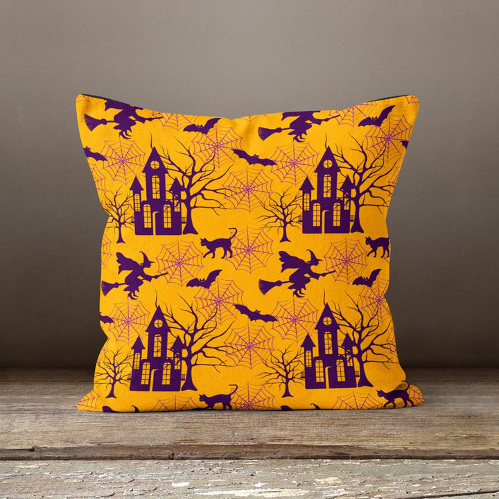 Trick or Treat Cushion Case|Happy Halloween Pillow Case|Plaid Pillow Cover|Striped Halloween Throw Pillowtop|Geometric Scary Pillowcase