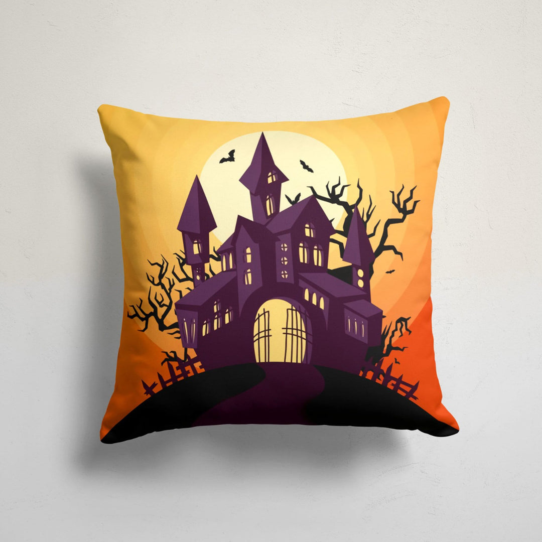 Happy Halloween Throw Pillow Case|Black Cat Cushion Case|Carved Pumpkin Sofa Pillow Cover|Full Moon Fall Pillowcase|Trick or Treat Decor