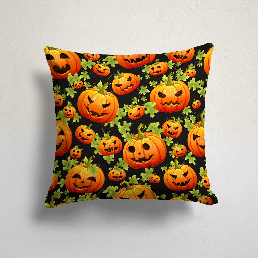 Halloween Pillow Case|Fall Trend Bat Pillowcase|Ghost Cushion Case|Carved Pumpkin Throw Pillow Top|Haunted House Print Autumn Cushion Case