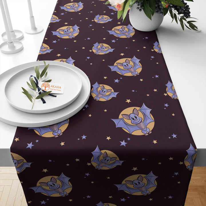 Halloween Tablecloth|Trick Or Treat Table Top|Skeleton Table Runner|Carved Pumpkin Table Setting|Cute Cat Kitchen Decor|Cute Bat Table Dress