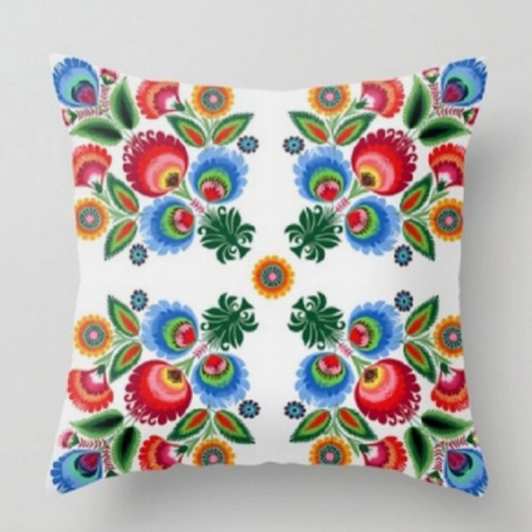 Colorful Floral Pillow Case|Summer Trend Cushion Cover|Decorative Pillow Sham|Boho Bedding Decor|Housewarming Cushion Case|Throw Pillow Top