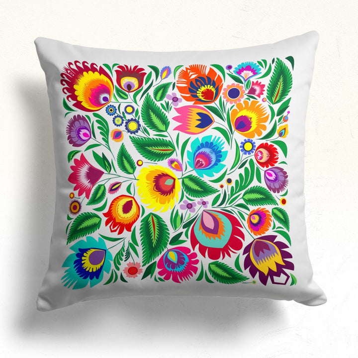 Colorful Floral Pillow Case|Summer Trend Cushion Cover|Decorative Pillow Sham|Boho Bedding Decor|Housewarming Cushion Case|Throw Pillow Top