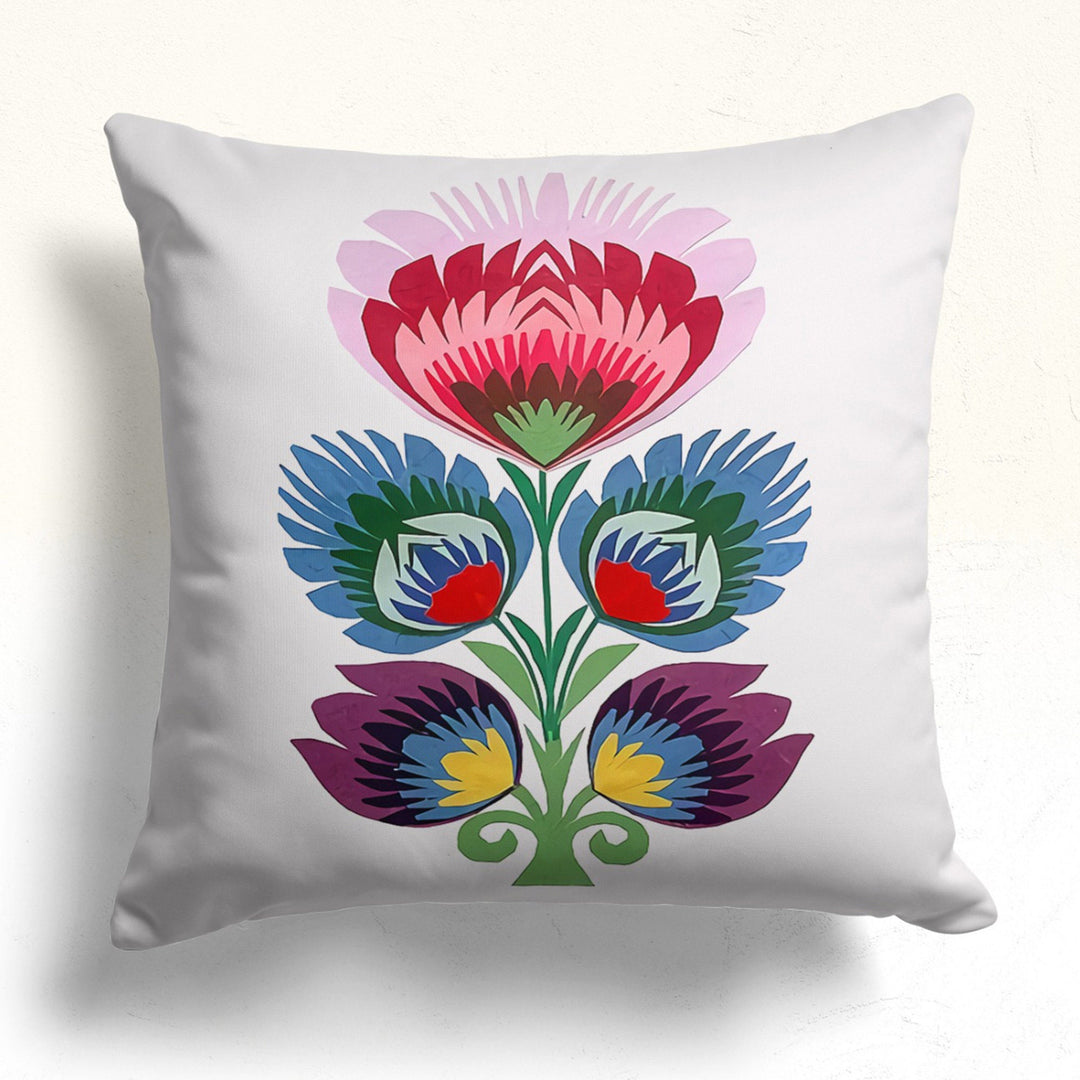 Colorful Floral Pillow Case|Summer Trend Cushion Cover|Decorative Pillow Sham|Boho Bedding Decor|Housewarming Cushion Case|Throw Pillow Top