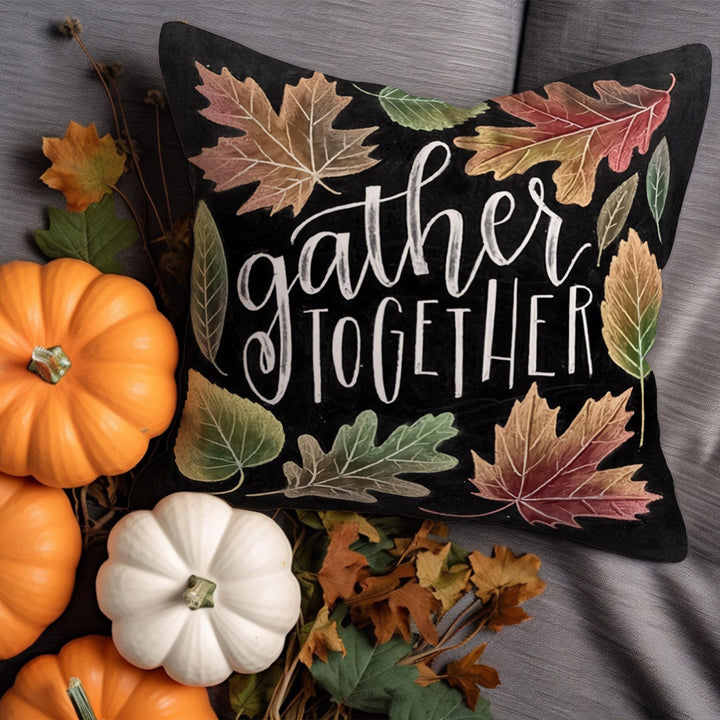 Thanksgiving Pillow Cover|Comfy Throw Pillowtop|Autumn Cushion Case|Thankful Pillowcase|Fall Cushion Cover|Gather Pillow Case|Blessed Pillow