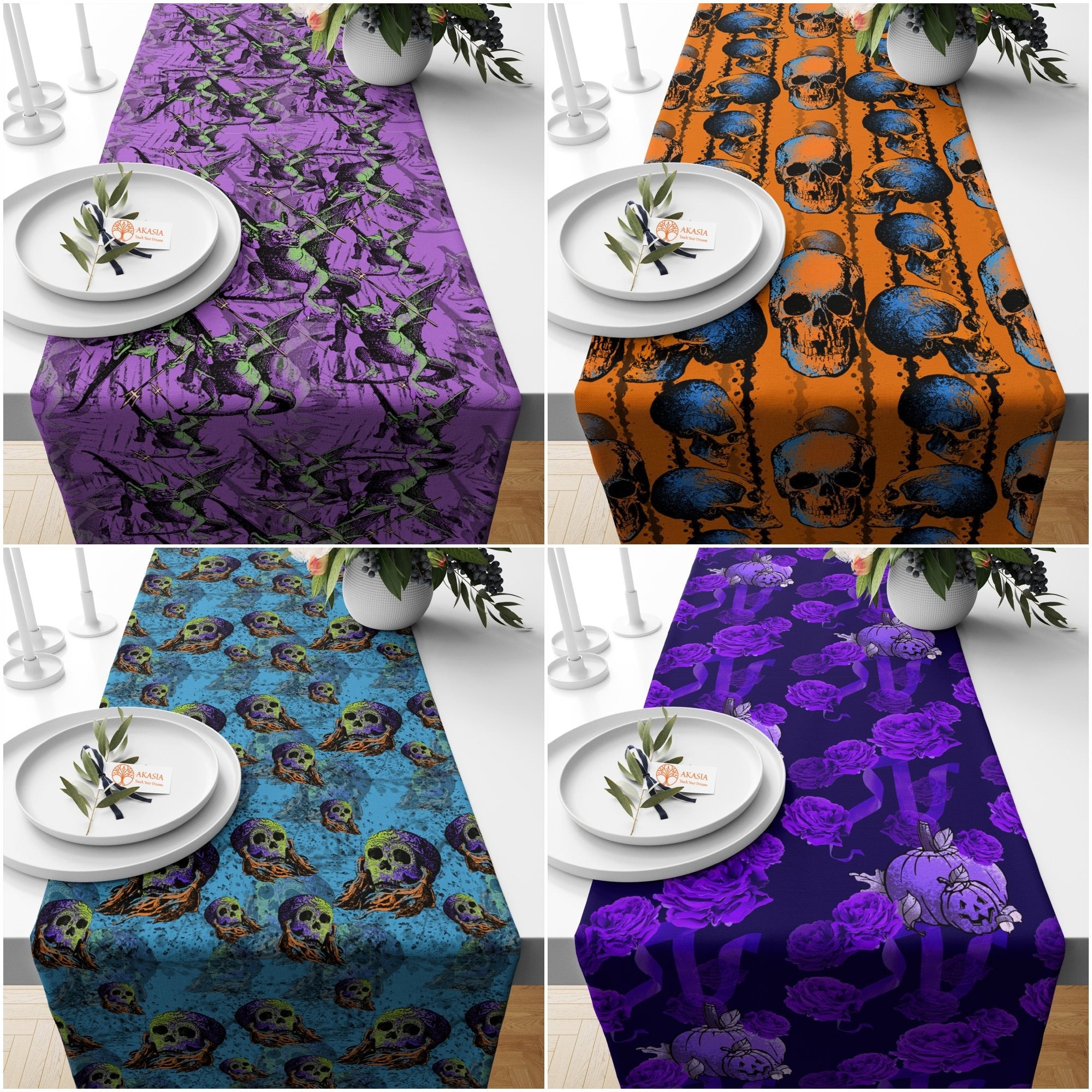 HalloweentRubner good Table Cloth Custom9Digisal Printing