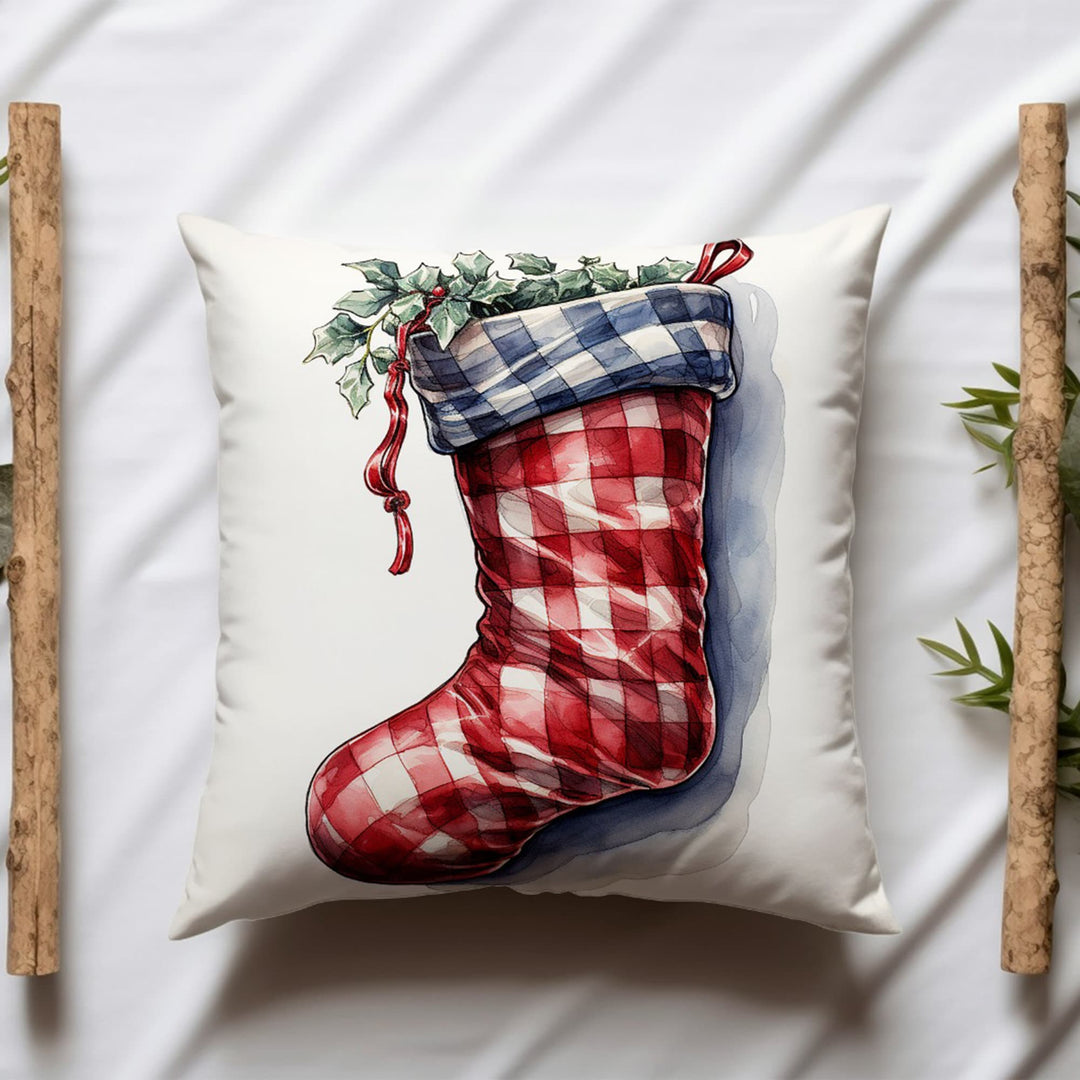 Merry Christmas Throw Pillowtop|Xmas Stocking Home Decor|Socks Sofa Cushion Case|Floral Pillow Cover|Xmas Ornament Winter Pillow Case