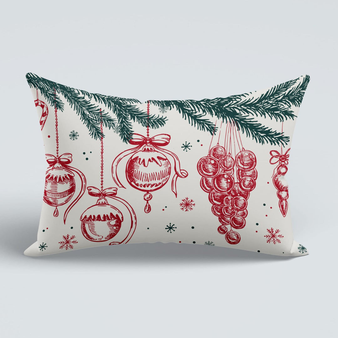 Merry Christmas Couch Cushion Cover|Cute Cat Outdoor Lumbar Pillow|Nutcracker Pillow Cover|Xmas Porch Cushion Case|Winter Sofa Pillow Case