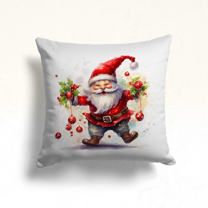 Santa Claus Outdoor Cushion Case|Father Christmas Sofa Cushion Case|Xmas Decoration Throw Pillowcase|Pine Tree Pillow Cover|Winter Pillow