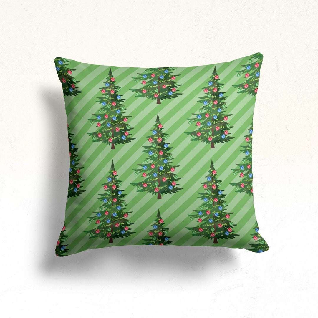 Winter Throw Pillowcase|Cozy Farmhouse Cushion Case|Xmas Tree Boho Pillow Cover|Christmas Couch Cushion Cover|Tree Print Outdoor Pillow Case