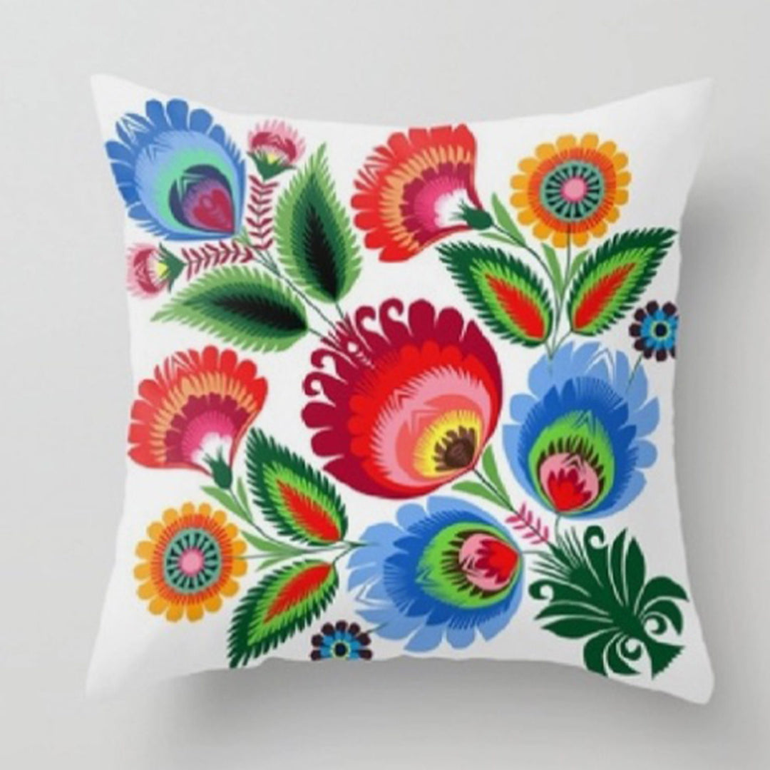 Colorful Floral Pillow Case|Summer Trend Cushion Cover|Decorative Pillow Sham|Boho Bedding Decor|Housewarming Cushion Case|Throw Pillow Top