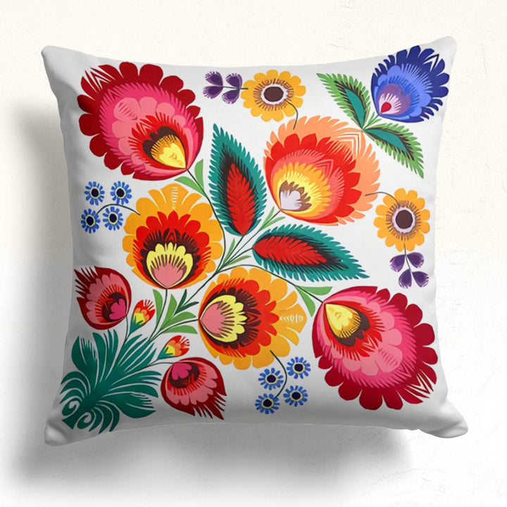 Colorful Floral Pillow Case|Summer Trend Cushion Cover|Decorative Pillow Sham|Boho Bedding Decor|Housewarming Cushion Case|Throw Pillow Top