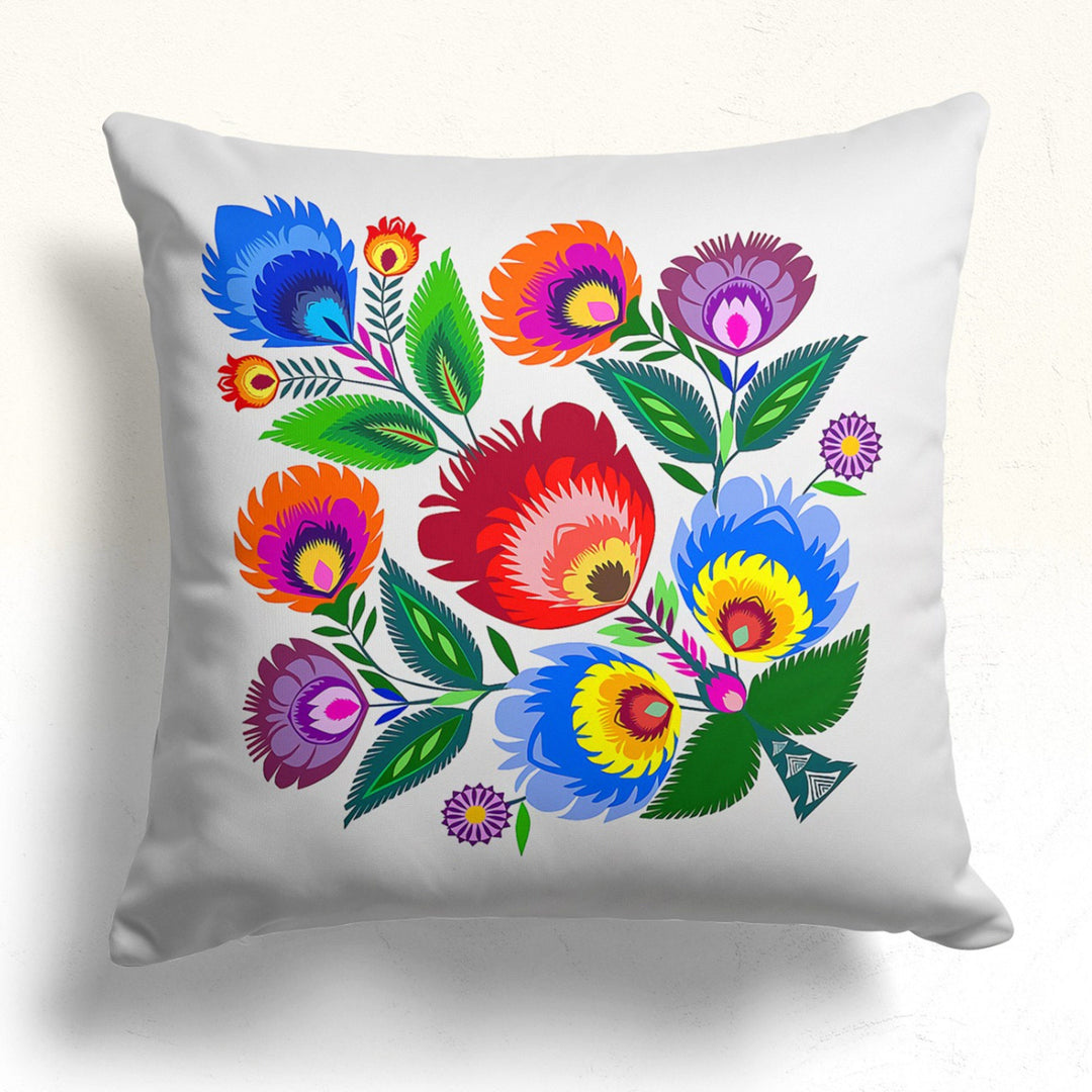 Colorful Floral Pillow Case|Summer Trend Cushion Cover|Decorative Pillow Sham|Boho Bedding Decor|Housewarming Cushion Case|Throw Pillow Top