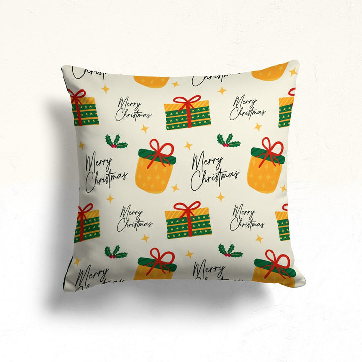 Merry Xmas Sofa Cushion Case|Winter Throw Pillowcase|Christmas Pillow Cover|Candy Cane Outdoor Cushion Case|Poinsettia Print Pillow Top