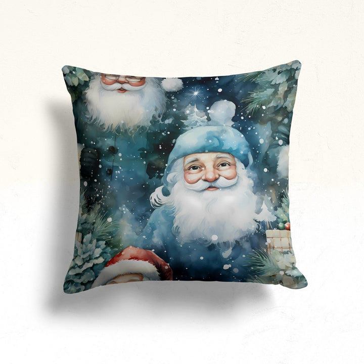 Merry Xmas And Believe Print Throw Pillowcase|Santa Claus Porch Pillow Top|Xmas Decoration Sofa Cushion Case|Father Christmas Outdoor Pillow