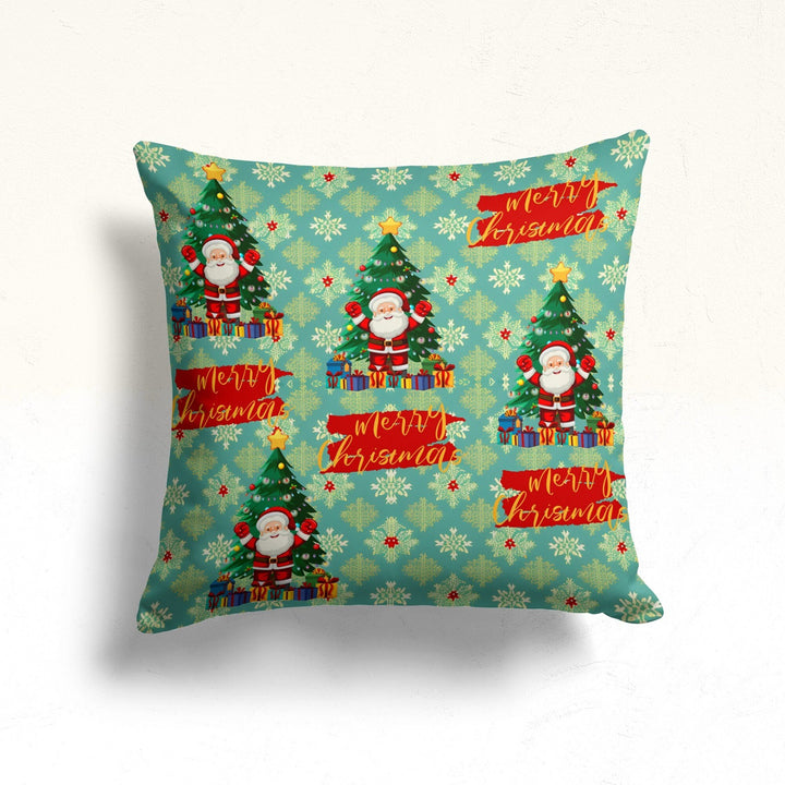 Merry Xmas And Believe Print Throw Pillowcase|Santa Claus Porch Pillow Top|Xmas Decoration Sofa Cushion Case|Father Christmas Outdoor Pillow