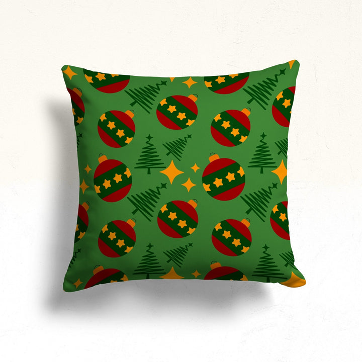 Xmas Ornament Sofa Pillow Top|Leaves Throw Pillowcase|Winter Pillow Cover|Pine Tree Outdoor Cushion Case|Christmas Red Berry Porch Cushion