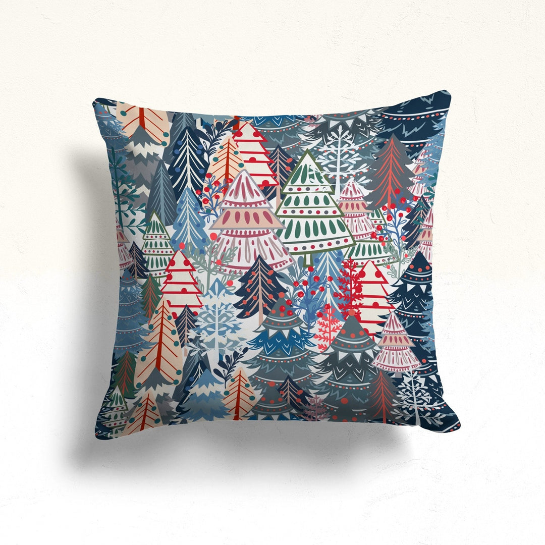 Xmas Tree Pillow Cover|Pine Tree Porch Cushion Case|Gift Box Sofa Pillow Case|Winter Couch Cushion Cover|Christmas Throw Pillowcase