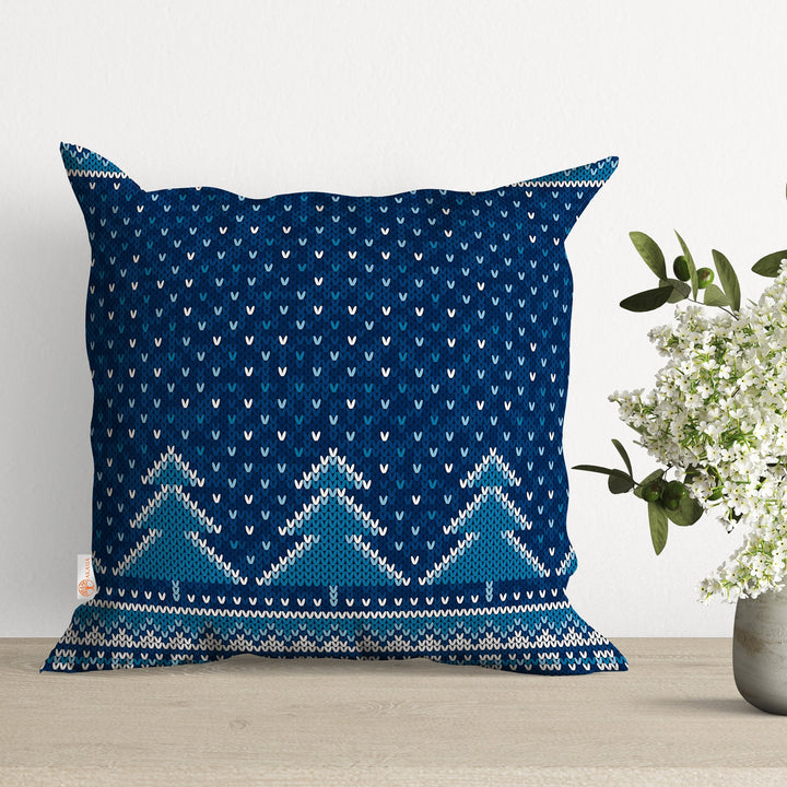 Winter Throw Pillowcase|Pixel Art Cushion Case|Christmas Outdoor Pillow Case|Snowflake Sofa Decor|Pine Tree Pillow Cover|Snowman Cushion