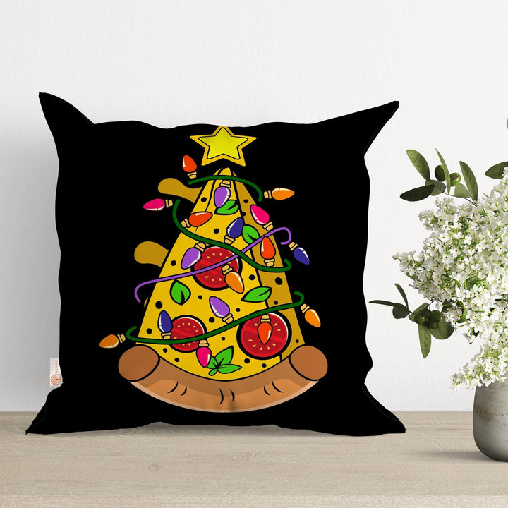 Xmas Cushion Cover|Cat Print Home Decor|Pizza Slice Outdoor Pillow Case|Dog Print Pillow Cover|Winter Throw Pillowcase|Chicken Cushion Case