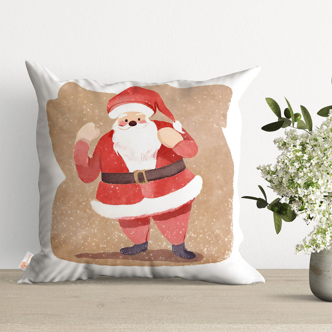 Santa Claus Print Pillow Cover|Winter Cushion Cover|Xmas Porch Decor|Snow Pillow Case|Cozy Cushion Case|Christmas Sofa Throw Pillowtop