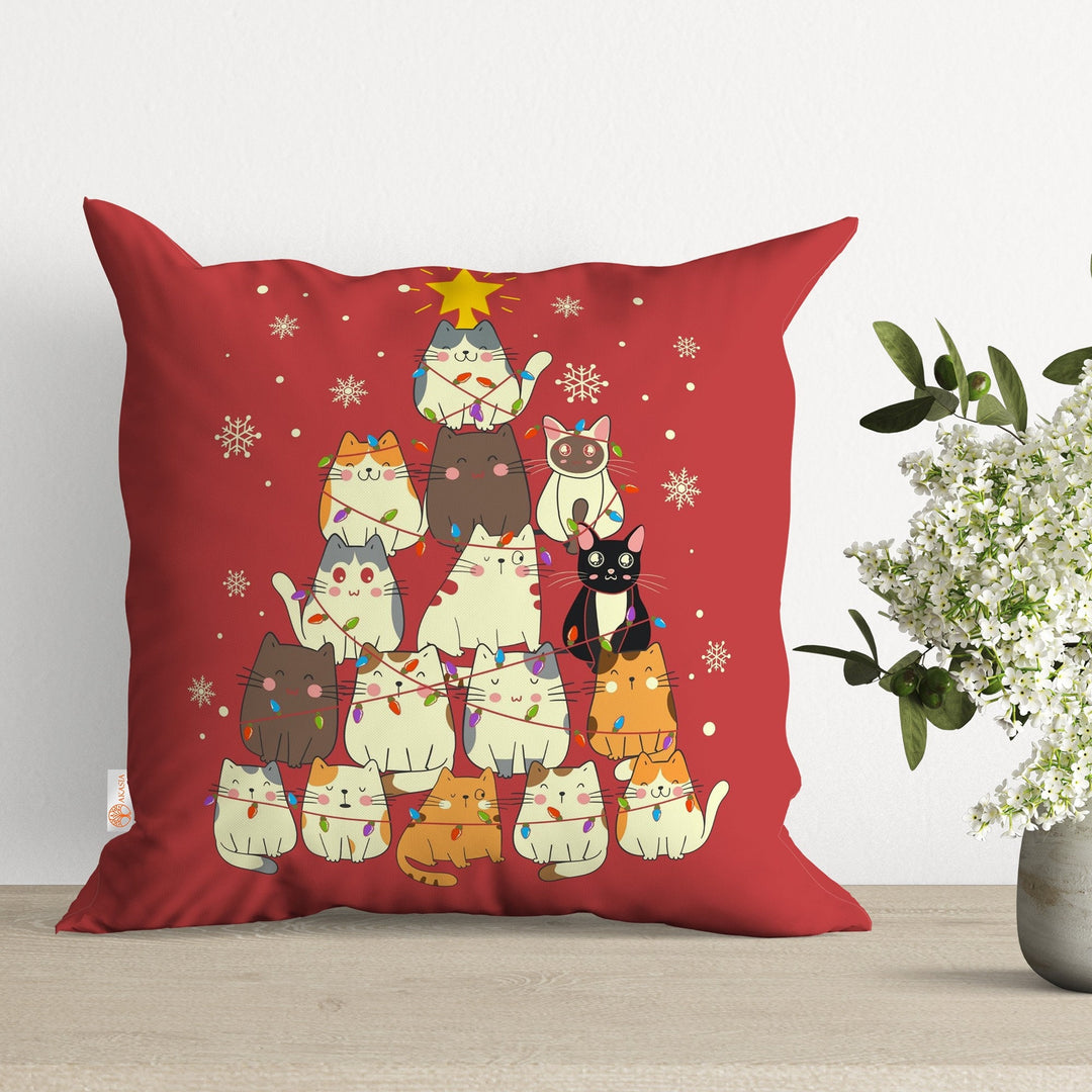 Xmas Cushion Cover|Cat Print Home Decor|Pizza Slice Outdoor Pillow Case|Dog Print Pillow Cover|Winter Throw Pillowcase|Chicken Cushion Case