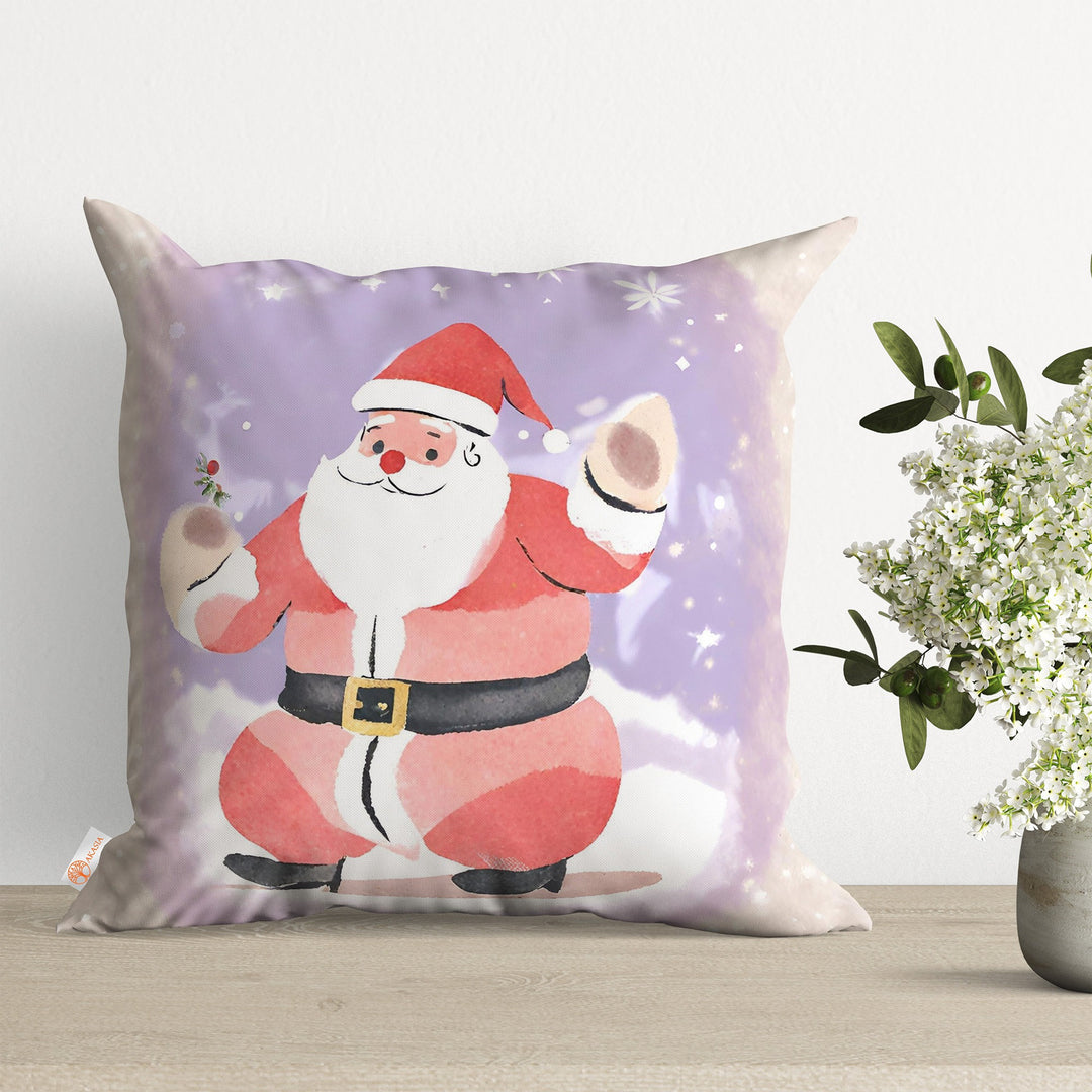 Santa Claus Print Pillow Cover|Winter Cushion Cover|Xmas Porch Decor|Snow Pillow Case|Cozy Cushion Case|Christmas Sofa Throw Pillowtop