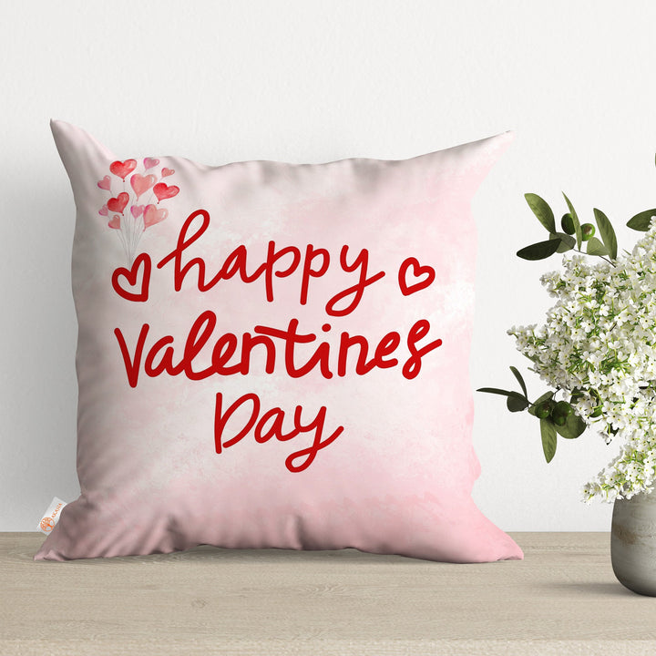 Romantic Heart Pillowcase|Happy Valentine's Day Love Cushion Cover|Pinky Home Decor Gift|February 14th Couple Pillow Case|Throw Pillowcase