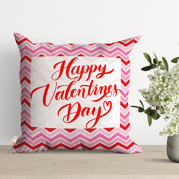 Cupid's Touch Pillowcase|Heart Print Romantic Cushion Cover|Love-themed Home Decor Gift|February 14th Romance|Cute Cat Throw Pillow Case