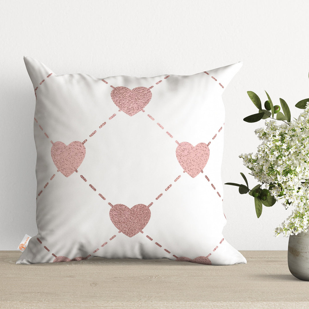 Heart Print Love Pillow Cover|Valentine's Day Romantic Cushion Case|Home Decor Gift for Her|Couple Pillowcases|Love Throw Pillow Case