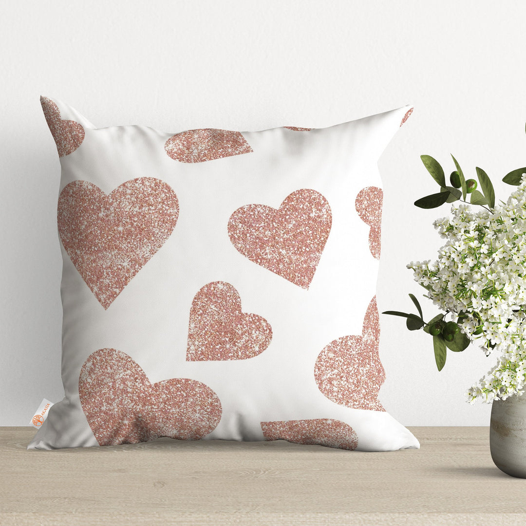 Heart Print Love Pillow Cover|Valentine's Day Romantic Cushion Case|Home Decor Gift for Her|Couple Pillowcases|Love Throw Pillow Case