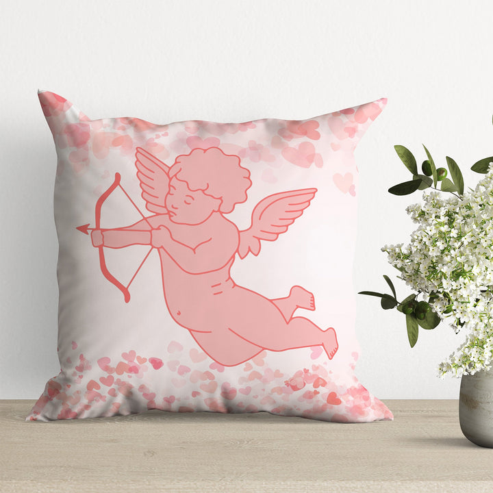 Cupid's Pillowcase|Floral Print Romantic Happy Valentine's Day Cushion Cover|Love-themed Home Decor Gift|February 14th Throw Pillow Case