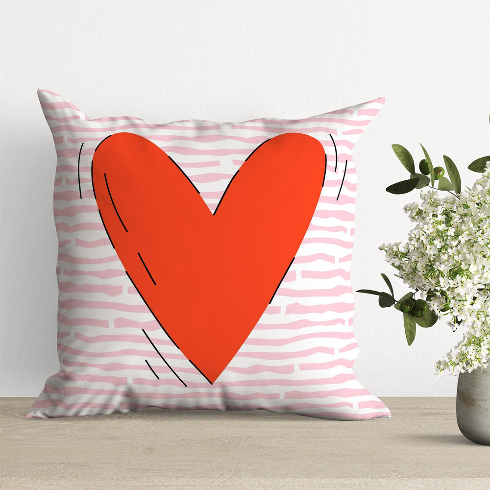 Heart Pattern Pillow Cover|Be Mine Pillow Case|Valentine's Day Romantic Cushion Case|Love-themed Home Decor Accent|Charming Pillowcase Gift