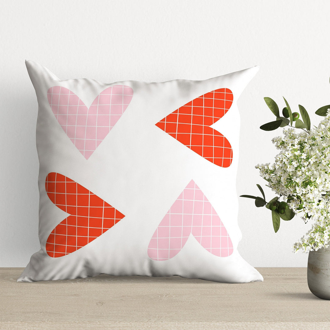 Heart Pattern Pillow Cover|Be Mine Pillow Case|Valentine's Day Romantic Cushion Case|Love-themed Home Decor Accent|Charming Pillowcase Gift