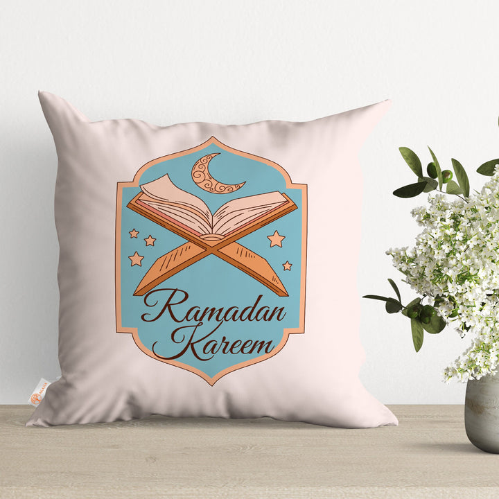 Ramadan Kareem Pillowcase|Elegant Eid Mubarak Cushion Cover|Gift for Muslim Homes|Religious Motif Pillow Cover|Islamic Throw Pillow Case