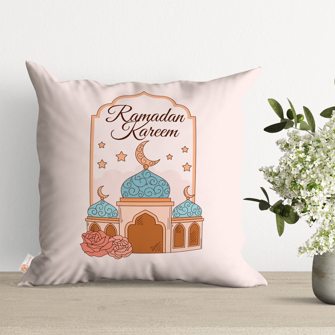 Ramadan Kareem Pillowcase|Elegant Eid Mubarak Cushion Cover|Gift for Muslim Homes|Religious Motif Pillow Cover|Islamic Throw Pillow Case