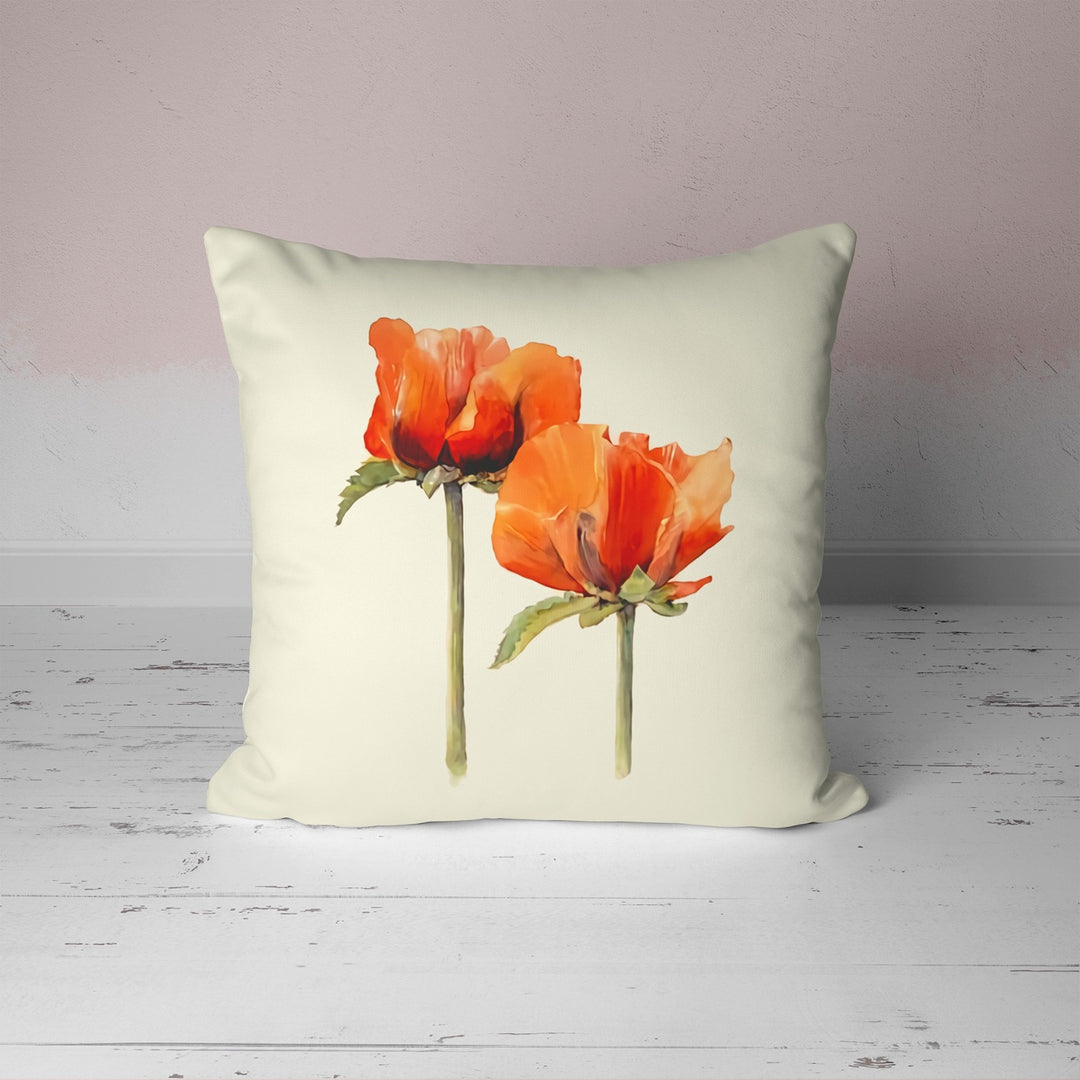 Red and Orange Poppy Pillow Case UHD017